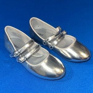 Cat & Jack Metallic Silver Dress Shoes